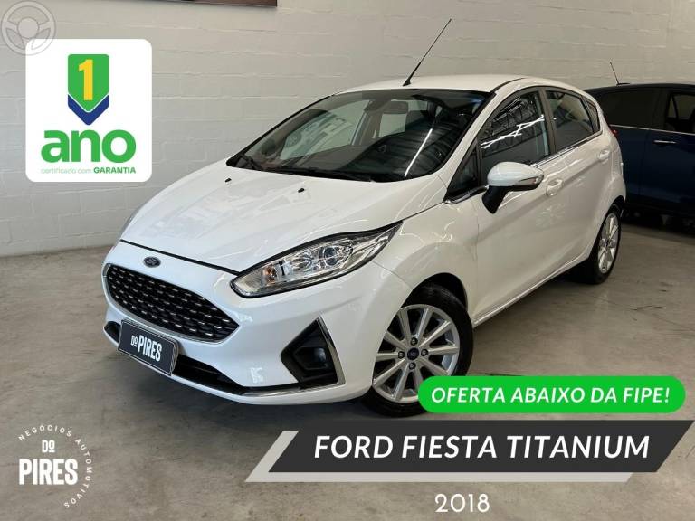 FORD - FIESTA 1.6 TITANIUM HATCH 16V FLEX 4P AUTOMÁTICO - 2018/2018 - BRANCA - R$ 59.900,00