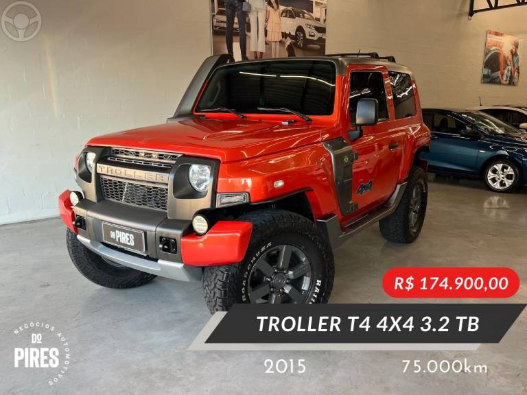 TROLLER - T4 3.2 TDI 4X4 20V TURBO INTERCOOLER DIESEL 2P MANUAL - 2015/2015 - LARANJA - R$ 174.900,00