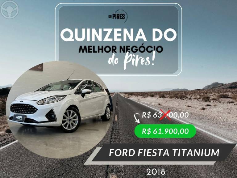 FORD - FIESTA 1.6 TITANIUM HATCH 16V FLEX 4P AUTOMÁTICO - 2018/2018 - BRANCA - R$ 61.900,00