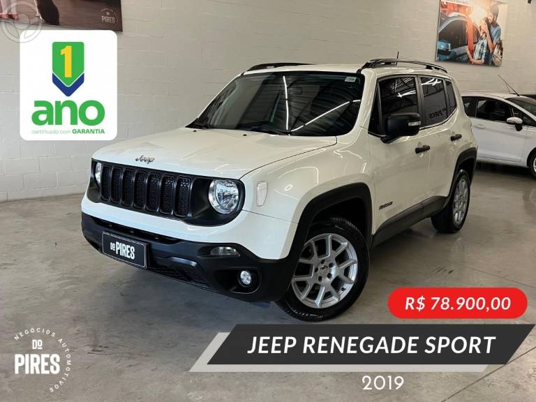 JEEP - RENEGADE 1.8 16V FLEX SPORT 4P MANUAL - 2019/2019 - BRANCA - R$ 78.900,00