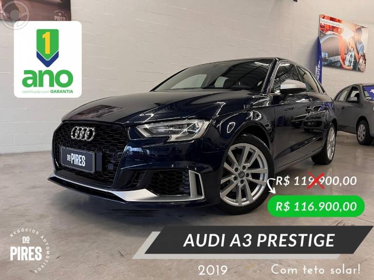 AUDI - A3 1.4 TFSI SPORTBACK 16V 4P S-TRONIC - 2019/2019 - AZUL - R$ 116.900,00