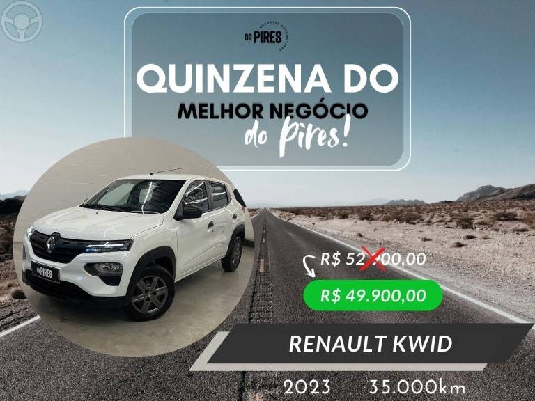 RENAULT - KWID 1.0 12V SCE FLEX ZEN MANUAL - 2022/2023 - BRANCA - R$ 49.900,00