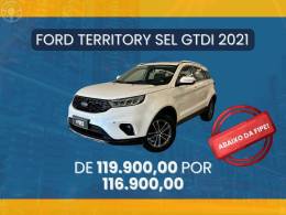 FORD - TERRITORY 1.5 GTDI ECOBOOST SEL 16V 4P AUTOMÁTICO - 2020/2021 - BRANCA - R$ 116.900,00