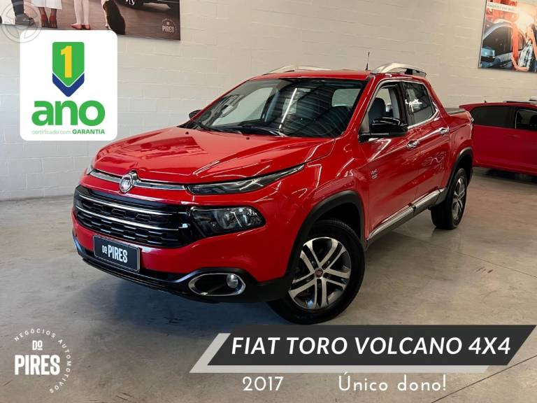 FIAT - TORO 2.0 16V TURBO DIESEL VOLCANO 4WD AUTOMÁTICO - 2016/2017 - VERMELHA - R$ 99.900,00