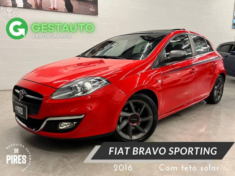 FIAT - BRAVO 1.8 SPORTING 16V FLEX 4P MANUAL - 2015/2016 - VERMELHA - R$ 62.500,00