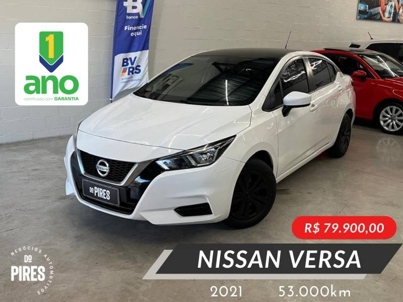 NISSAN - VERSA - 2020/2021 - Branca - R$ 79.900,00