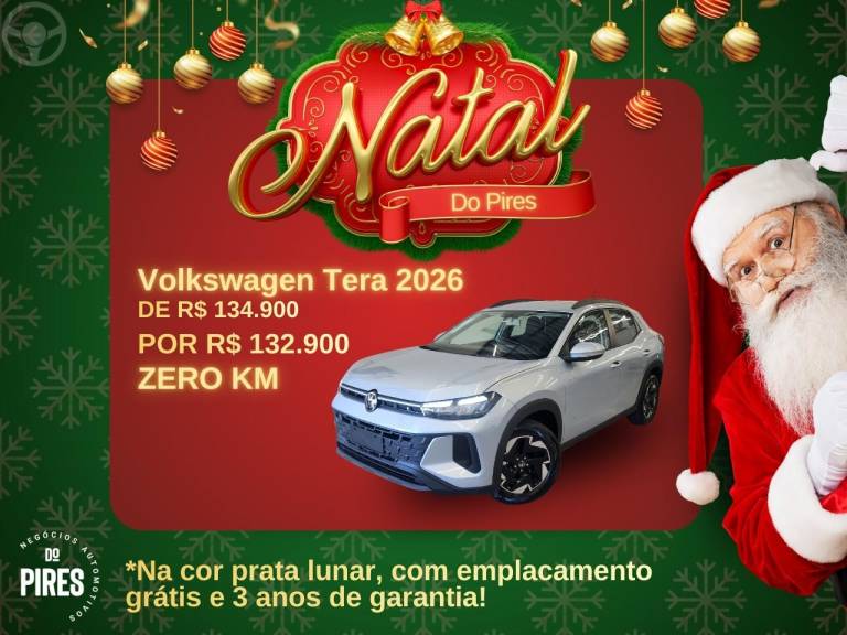 VOLKSWAGEN - TERA 1.0 170 TSI COMFORT 12V FLEX 4P AUTOMÁTICO - 2026/2026 - PRATA - R$ 132.900,00