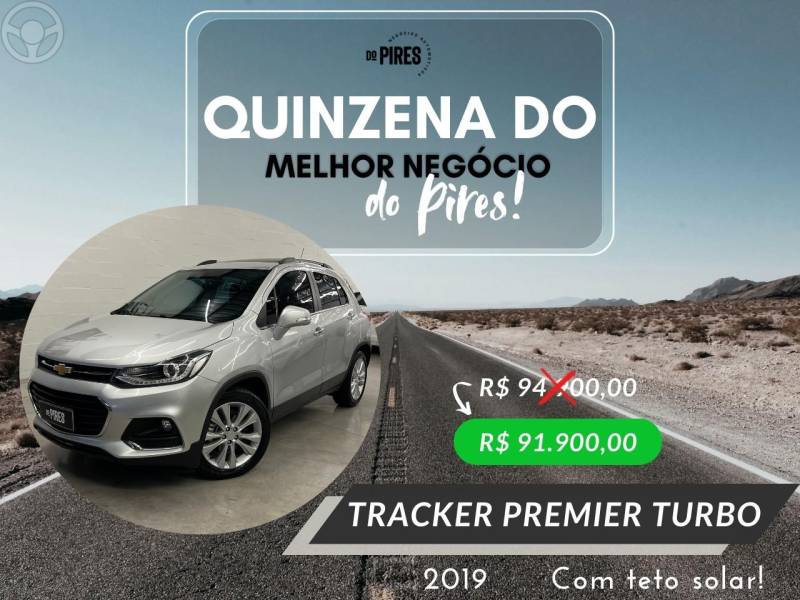 CHEVROLET - TRACKER 1.4 16V PREMIER TURBO FLEX 4P AUTOMÁTICO - 2018/2019 - PRATA - R$ 91.900,00