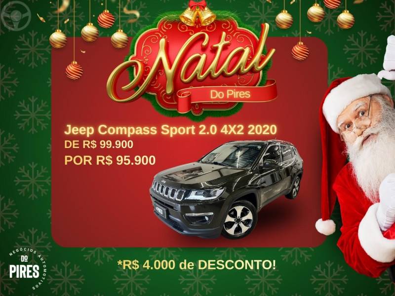 JEEP - COMPASS 2.0 16V FLEX SPORT AUTOMÁTICO - 2020/2020 - VERDE - R$ 95.900,00
