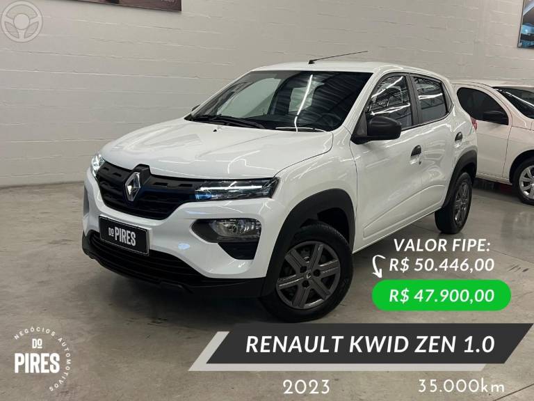 RENAULT - KWID 1.0 12V SCE FLEX ZEN MANUAL - 2022/2023 - BRANCA - R$ 47.900,00