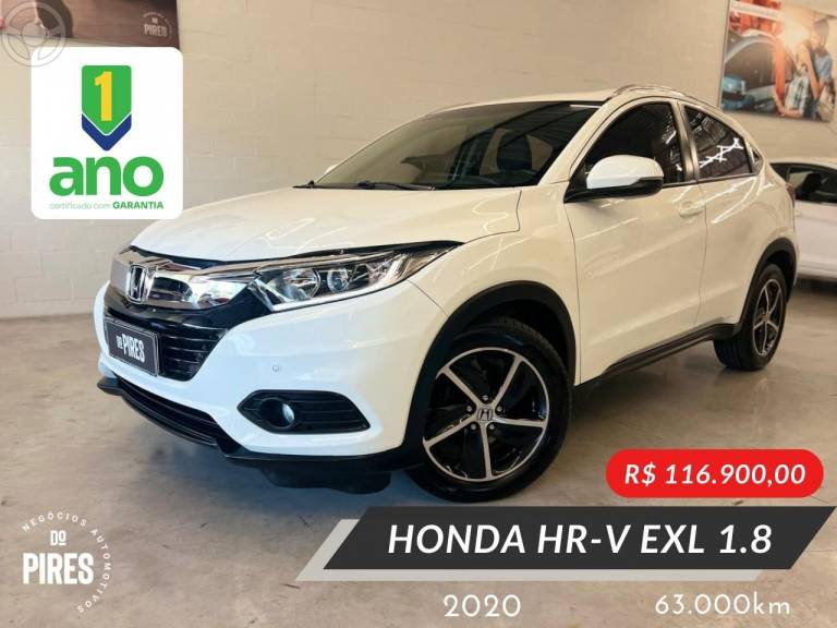 HONDA - HR-V 1.8 16V FLEX EXL 4P AUTOMÁTICO - 2019/2020 - BRANCA - R$ 116.900,00