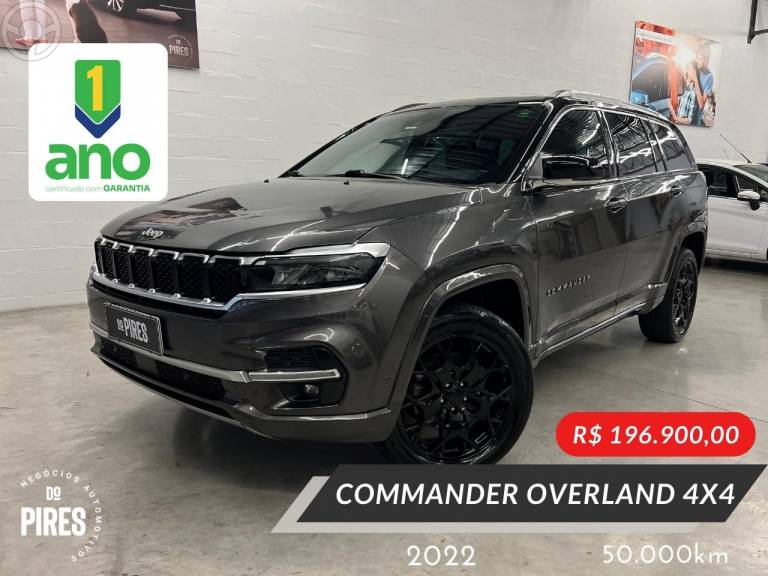 JEEP - COMMANDER 2.0 OVERLAND TD380 4X4 TURBO DIESEL 4P AUTOMÁTICO - 2021/2022 - CINZA - R$ 196.900,00