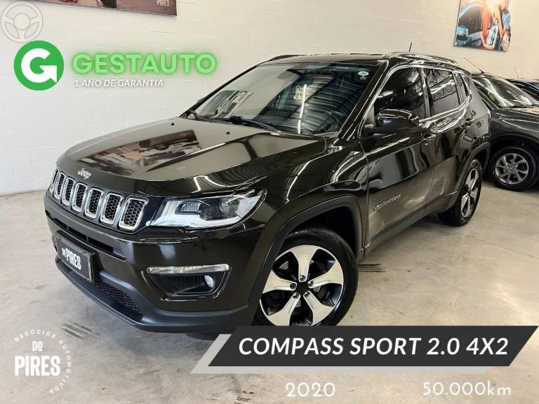 JEEP - COMPASS 2.0 16V FLEX SPORT AUTOMÁTICO - 2020/2020 - VERDE - R$ 98.900,00