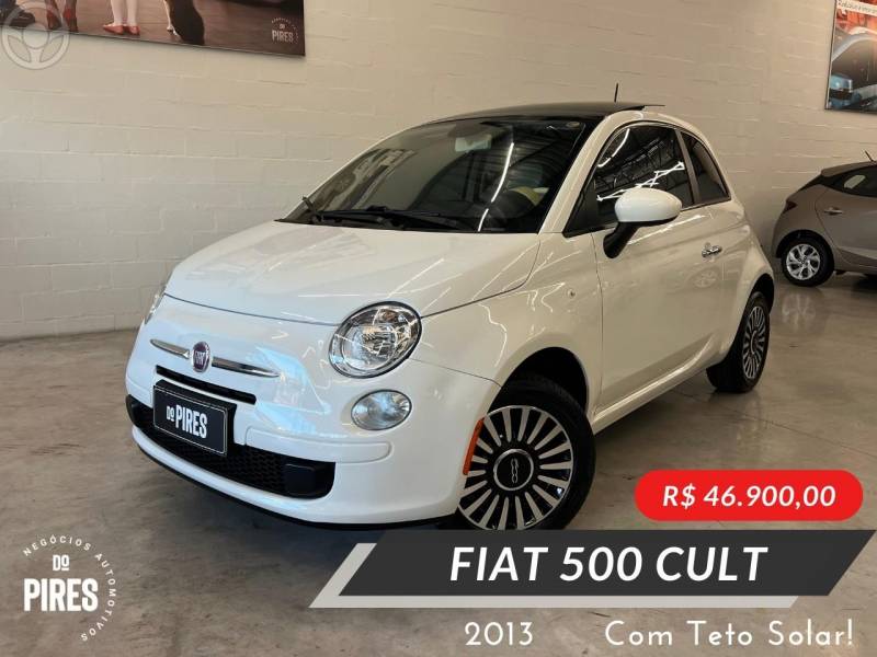 FIAT - 500 1.4 CULT 8V FLEX 2P AUTOMATIZADO - 2013/2013 - BRANCA - R$ 46.900,00