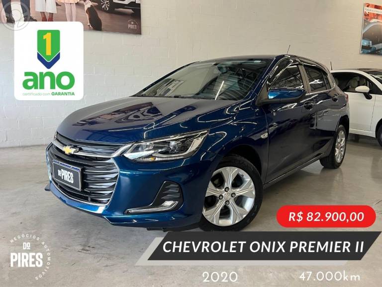 CHEVROLET - ONIX 1.0 PREMIER II 12V TURBO FLEX 4P AUTOMÁTICO - 2020/2020 - AZUL - R$ 82.900,00