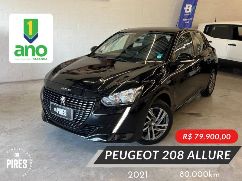 PEUGEOT - 208 - 2020/2021 - Preta - R$ 79.900,00