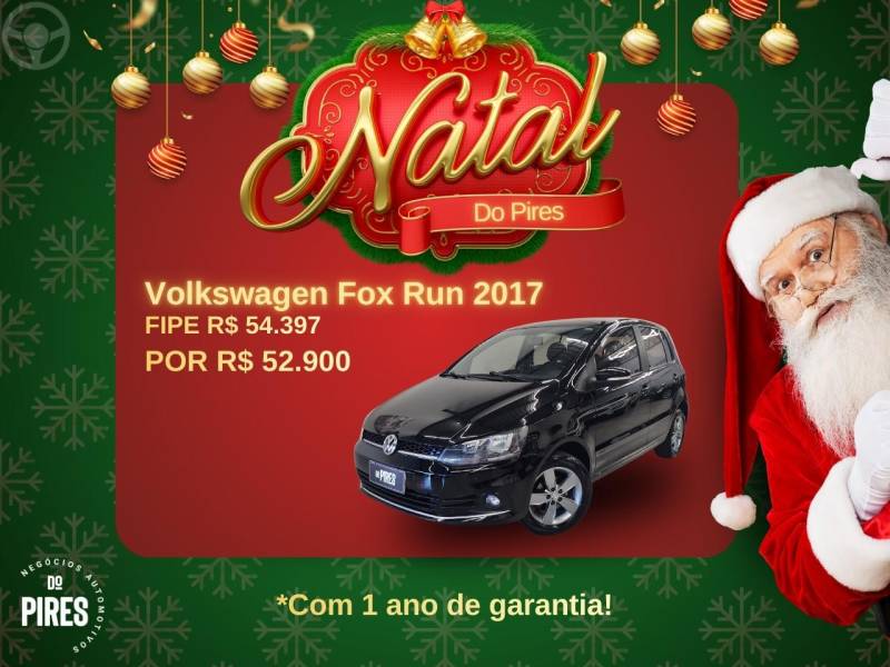 VOLKSWAGEN - FOX 1.6 MSI RUN 8V FLEX 4P MANUAL - 2017/2017 - PRETA - R$ 52.900,00
