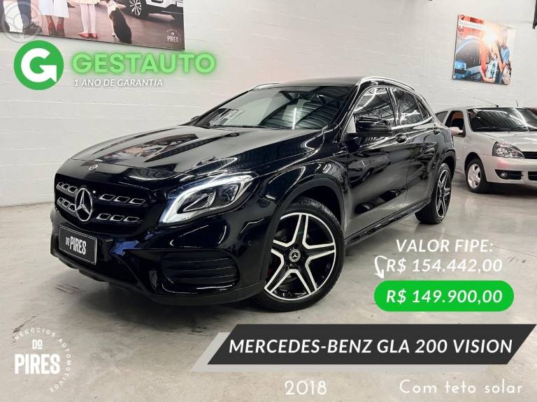 MERCEDES-BENZ - GLA 250 2.0 16V TURBO SPORT 4P AUTOMÁTICO - 2018/2018 - PRETA - R$ 149.900,00