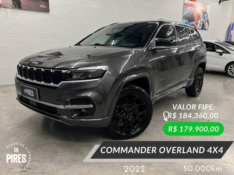 JEEP - COMMANDER 2.0 OVERLAND TD380 4X4 TURBO DIESEL 4P AUTOMÁTICO - 2021/2022 - CINZA - R$ 179.900,00