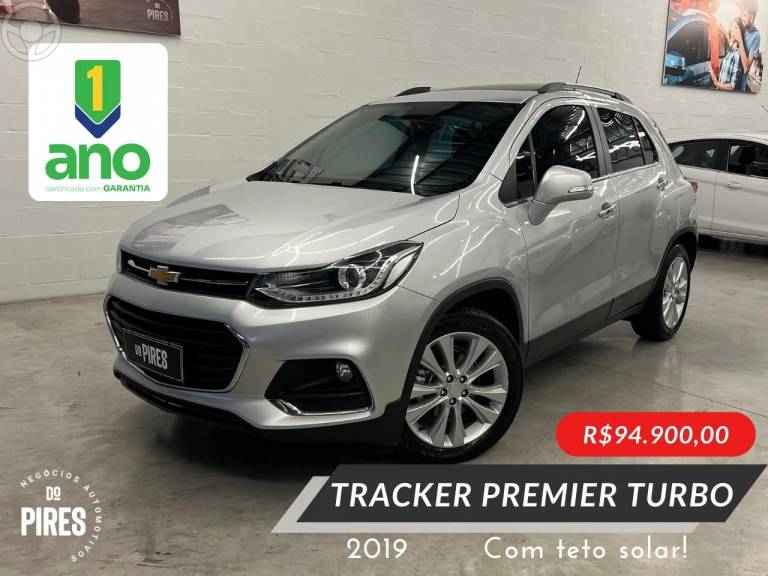 CHEVROLET - TRACKER 1.4 16V PREMIER TURBO FLEX 4P AUTOMÁTICO - 2018/2019 - PRATA - R$ 94.900,00
