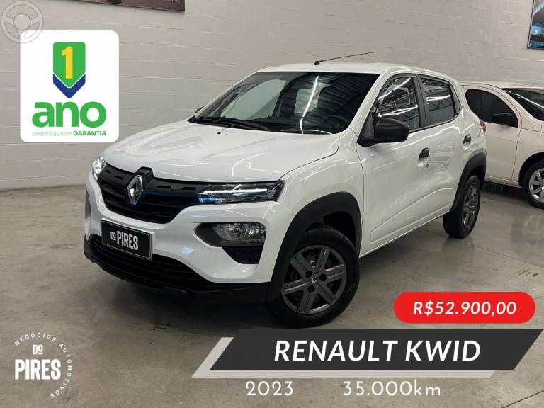 RENAULT - KWID 1.0 12V SCE FLEX ZEN MANUAL - 2022/2023 - BRANCA - R$ 52.900,00