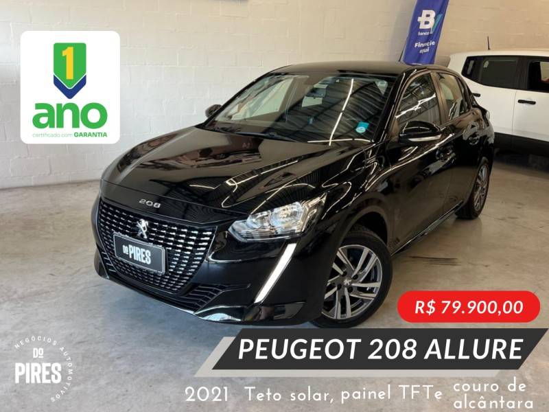 PEUGEOT - 208 - 2020/2021 - Preta - R$ 79.900,00