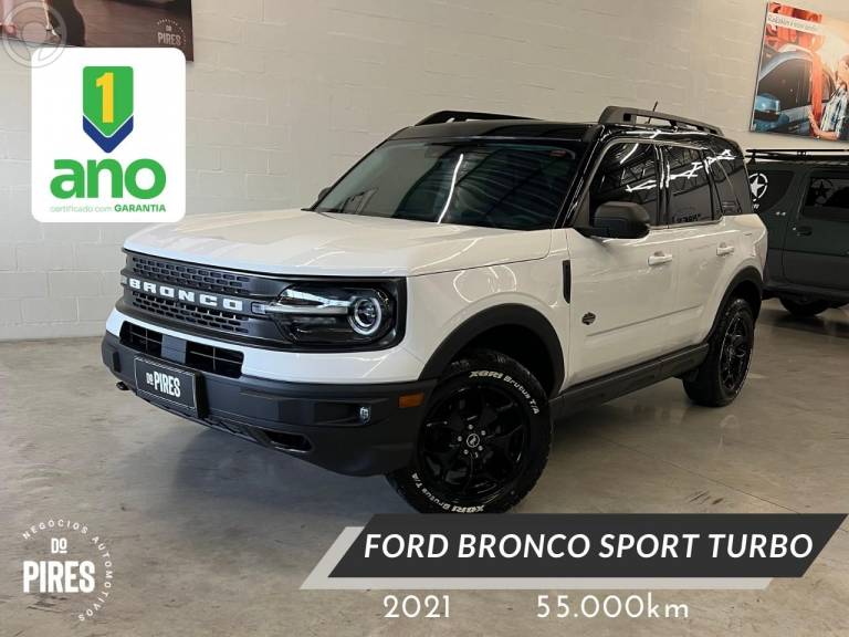 FORD - BRONCO 2.0 SPORT WILDTRACK ECOBOOST 16V TURBO 4P AUTOMÁTICA - 2021/2021 - BRANCA - R$ 174.900,00