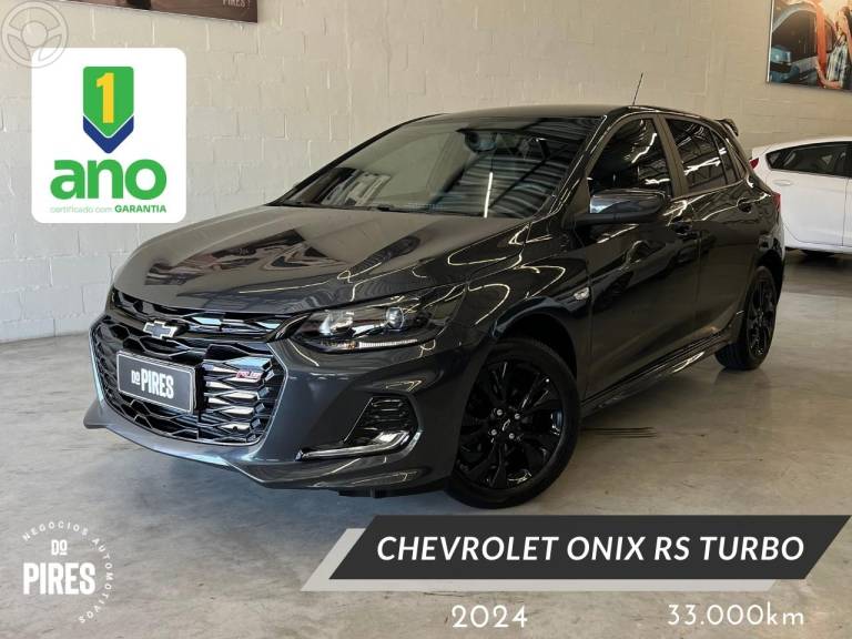 CHEVROLET - ONIX 1.0 HATCH RS 12V TURBO 4P AUTOMÁTICO - 2023/2024 - CINZA - R$ 99.900,00